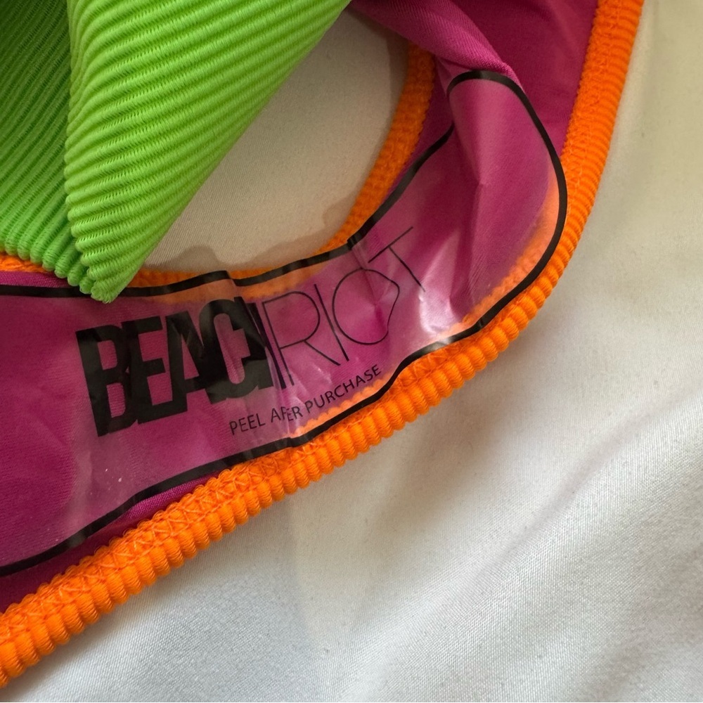 NWT Beach Riot Eva And Emmy Color block Two Piece Bikini Swimsuit Set size XS - Picture 7 of 9